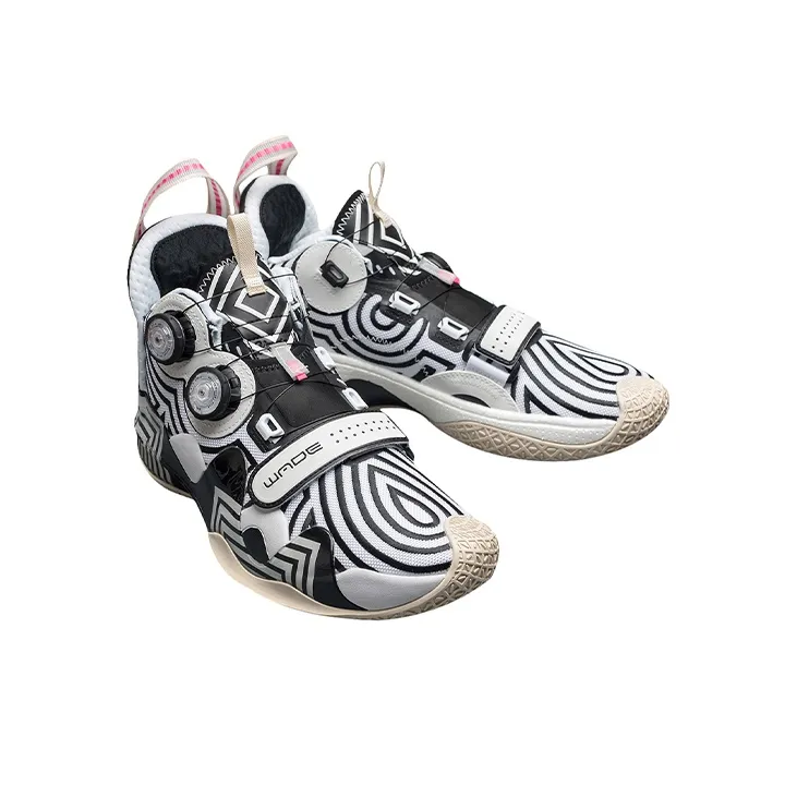LINING WAY OF WADE Basketball Shoes Men Mid Top Black/White-2