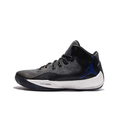 Jordan Rising Basketball Shoes Men Mid-Top Gray/Black/Blue