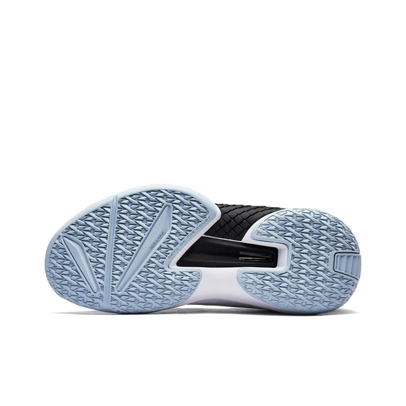 XTEP Breathable Abrasion Resistant Slip Resistant Low Top Basketball Shoes Men's Black White-3