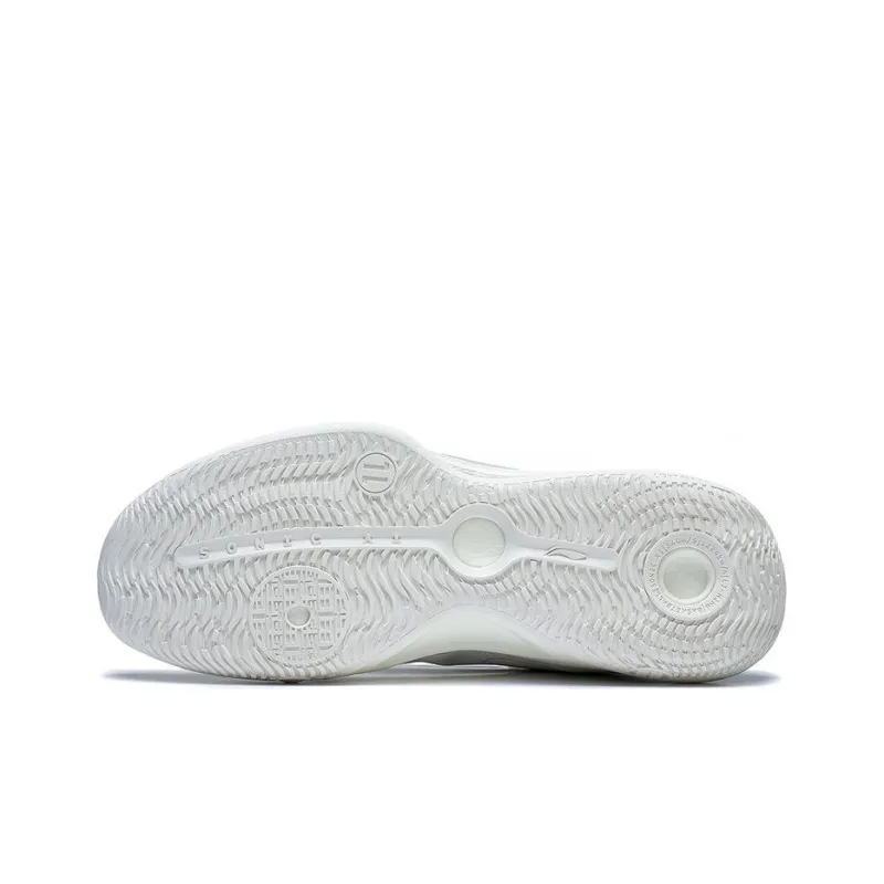 LiNing SONIC 11 Ride Waves Anti-Slip And Wear-Resistant Rebound Low-Top Performance Basketball Shoes Mist White-4