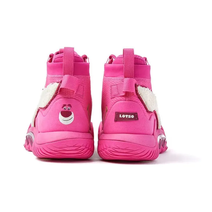 Disney X LINING Badfive 2 Basketball Shoes Men High Top Sweet Beet Red-3