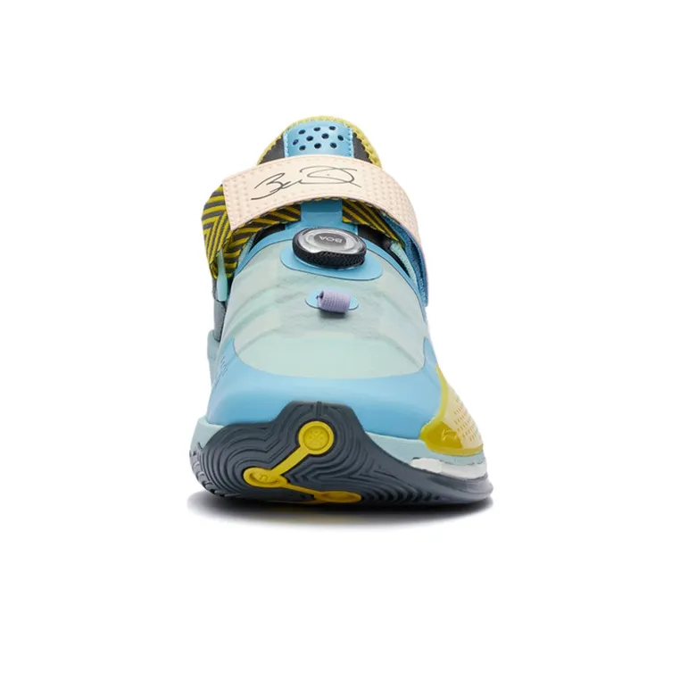 LINING Wade Fission 7 Basketball Shoes Men Low Top Eggshell Blue/Norway Blue/Light Blue Purple-4