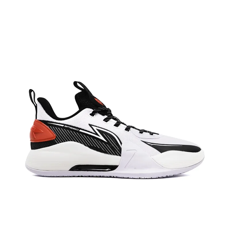 LiNing Speed 7 Cushioning Anti Slip And Wear Resistant Low Top Basketball Shoes Men's White-1