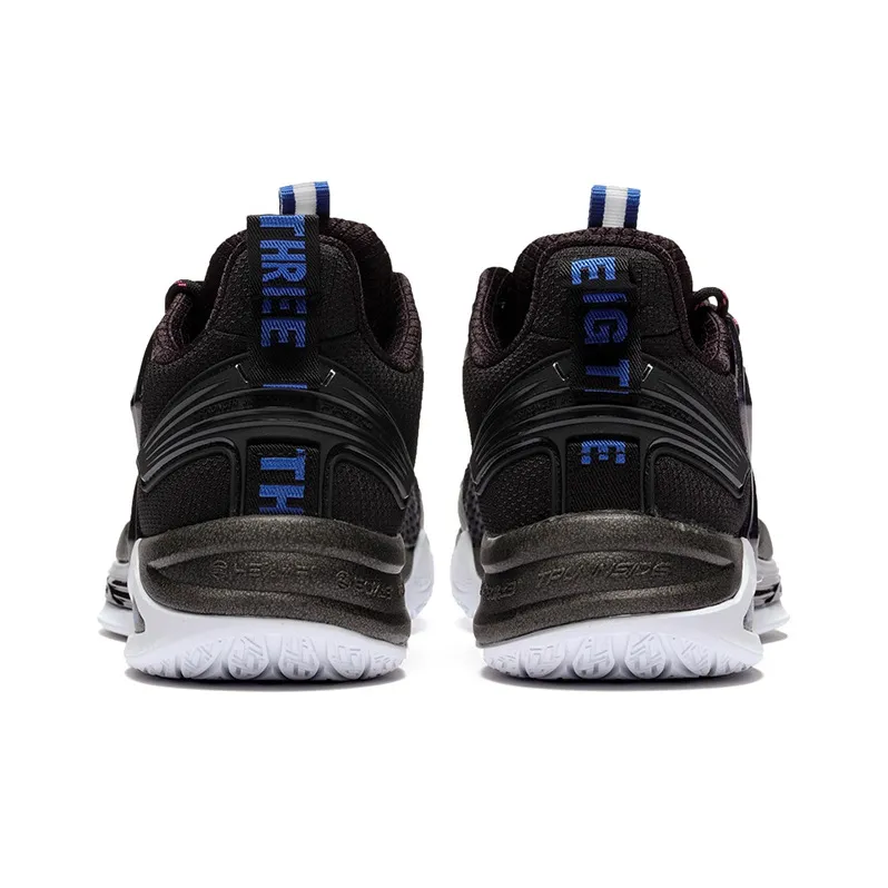 361° QU!KFOAM Abrasion Resistant Breathable Mid Top Basketball Shoes Men's Black-3