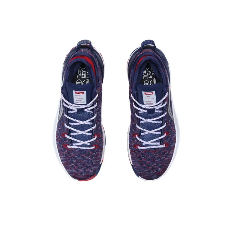 LiNing YuShuai 13 Cushioning Anti Slip And Wear Resistant Low Top Basketball Shoes Men's Navy-3