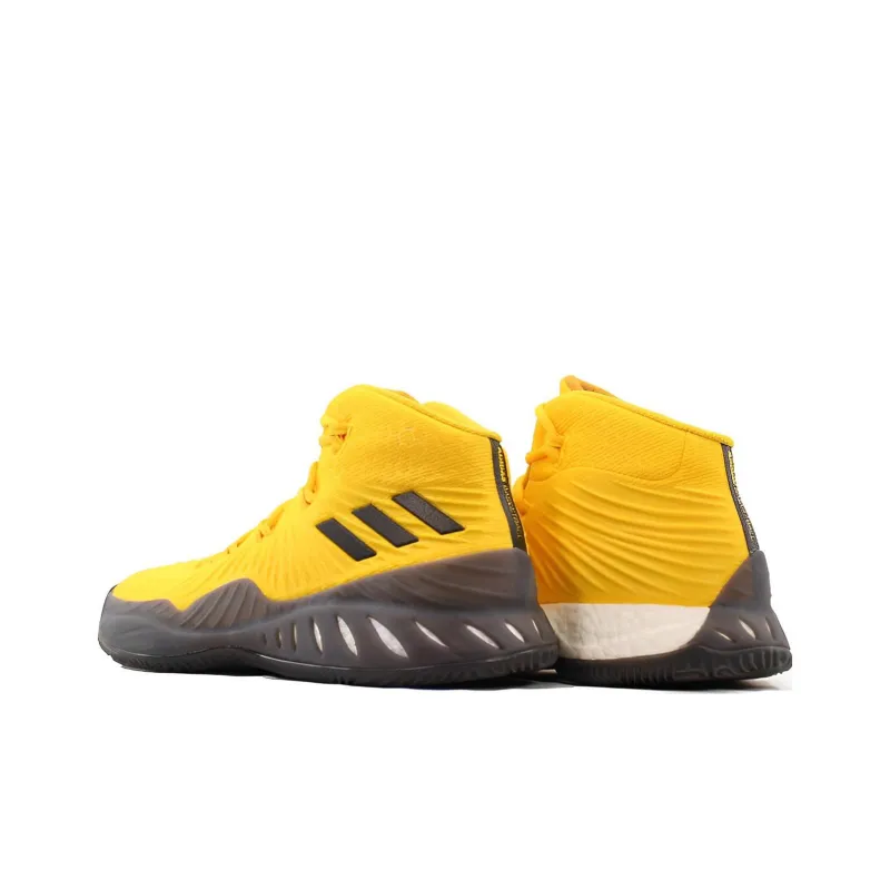 Adidas Crazy Explosive 2017 Cushioning Anti-Slip And Wear-Resistant High-Top Basketball Shoes Men's Yellow Black-3