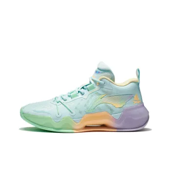 LiNing Liren 2 Low Seashore Cushioning Anti Slip And Wear Resistant Low Top Basketball Shoes Men's Neon Pink Green