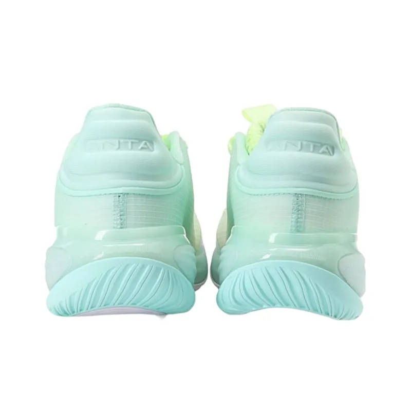 ANTA Basketball Shoes Men Low Top Fluorescent Night Green/Shallow Green-3
