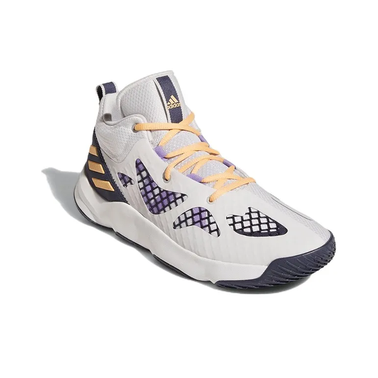 Adidas Pro N3xt 2021 Pro N3xt 2021 Wear-Resistant Mid-Top Basketball Shoes Men's White Black Purple-2