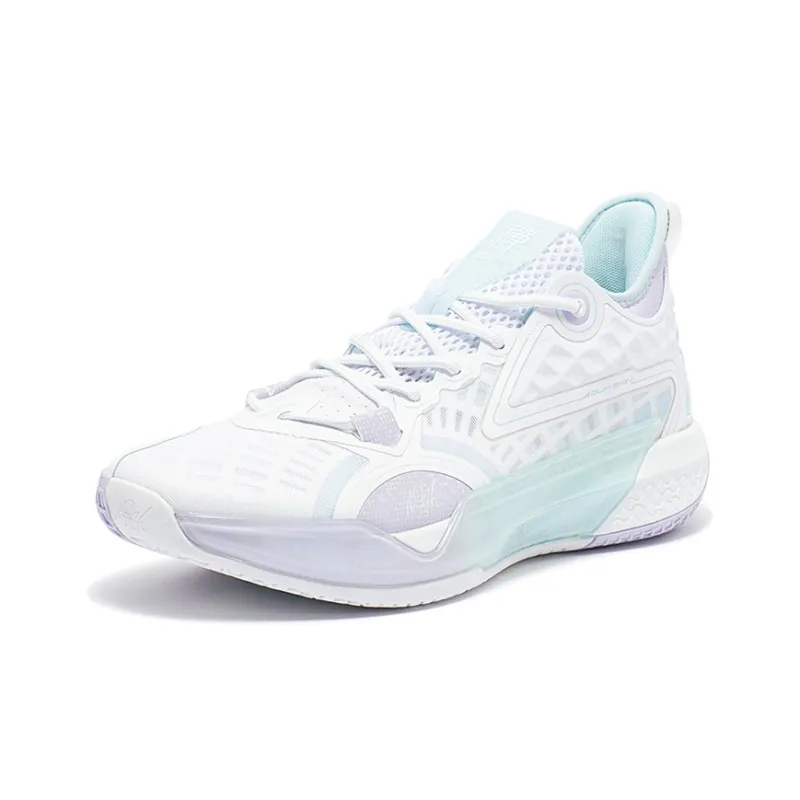 361° Zen 5 Basketball Shoes Men Low Top White Blue-1