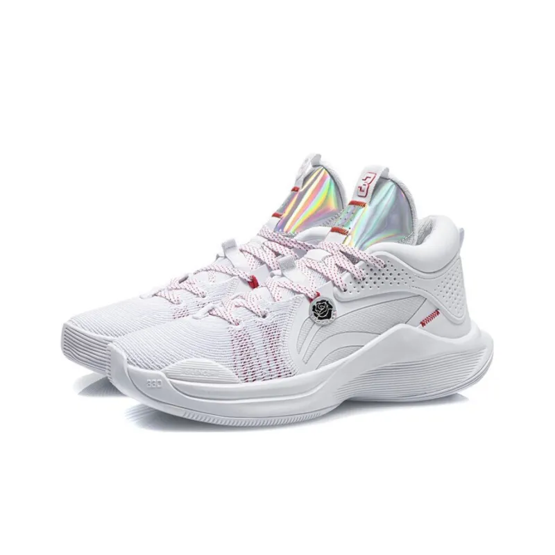 LINING SILENCER Basketball Shoes Men Mid Top Standard White-2