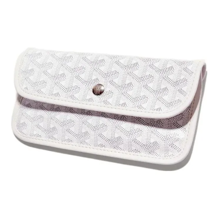 GOYARD Saint Louis PM Canvas With Leather Handbag Shoulder Bag Unisex White/Pale Greenish-White Jade Color-6