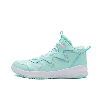 361° Cushioning, Slip Resistant, And Abrasion Resistant Mid Top Basketball Shoes Men's Wave Green