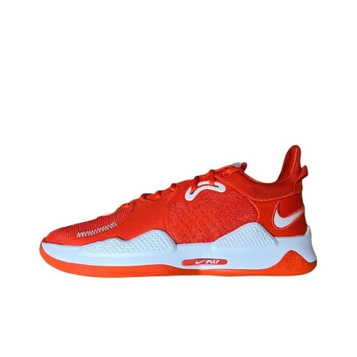 Nike PG 5 Basketball Shoes Men Low-Top Orange