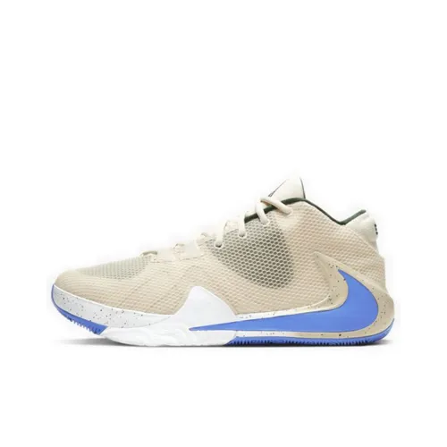 Nike Freak 1 Basketball Shoes Men Mid-Top Cream White/Blue