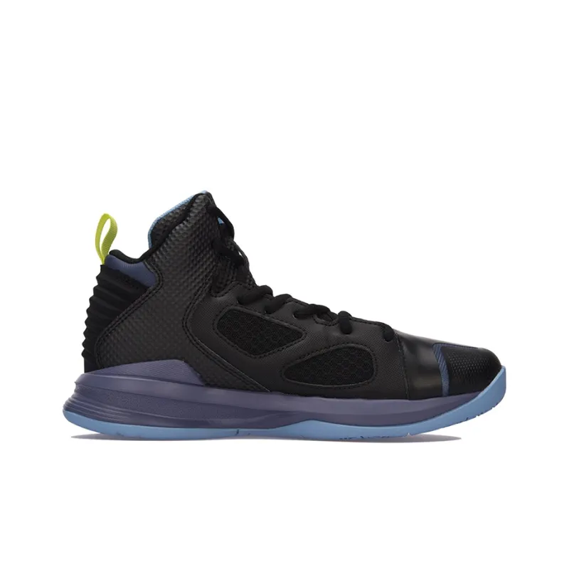 LINING Killer Whale III Basketball Shoes Unisex High-Top Blue/Black-1