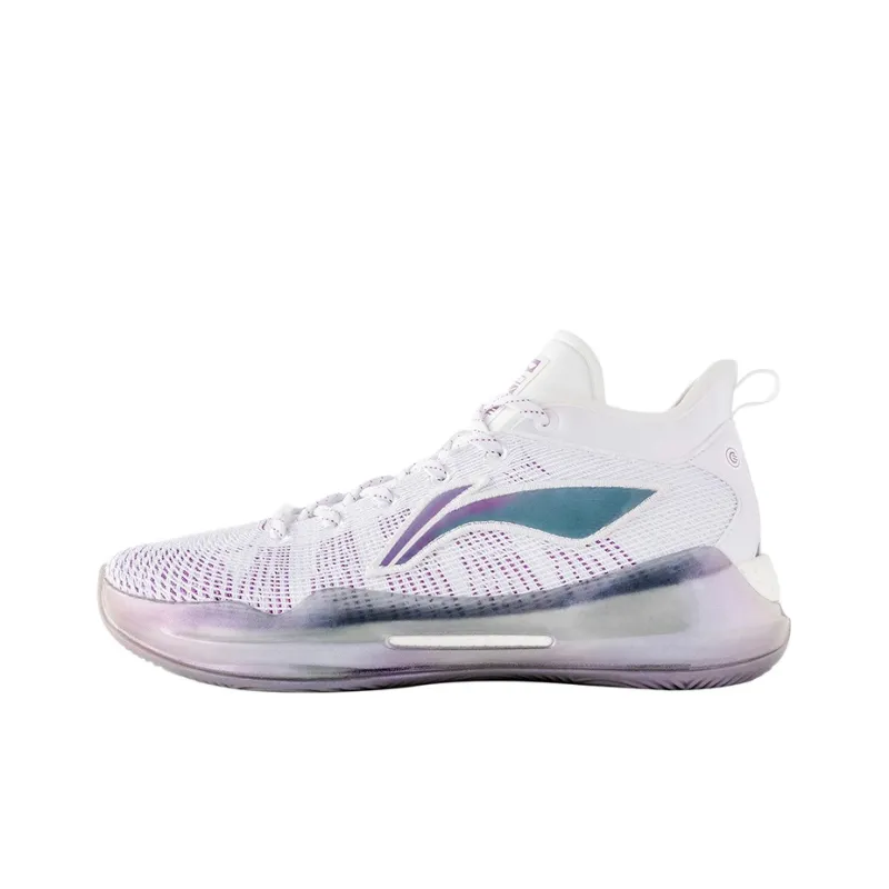 LINING YuShuai 13 Basketball Shoes Men Low Top Standard White/Roman Purple-0