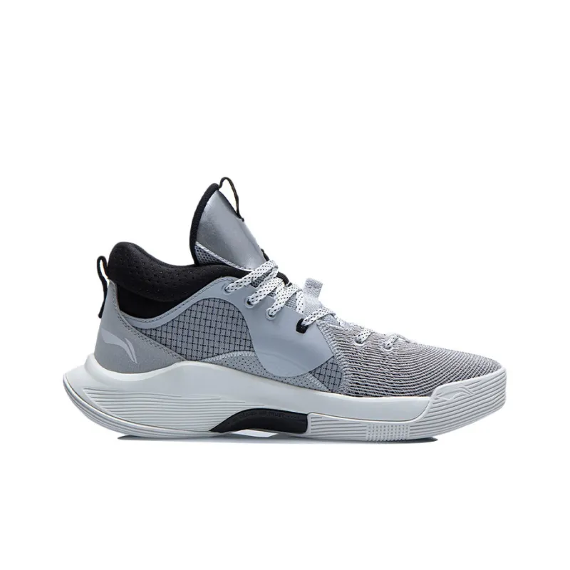 LiNing SILENCER CJ McCollum Cushioning Anti Slip And Wear Resistant Mid Top Basketball Shoes Men's Gray-1