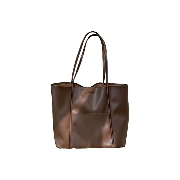 MARKANGARO PU Tote Bag Shoulder Bag Women's Black White Coffee-17