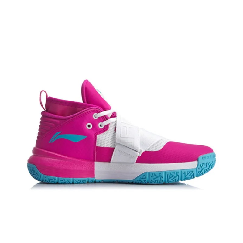 LiNing All City 7 High-Top Basketball Shoes Men's White Pink-1