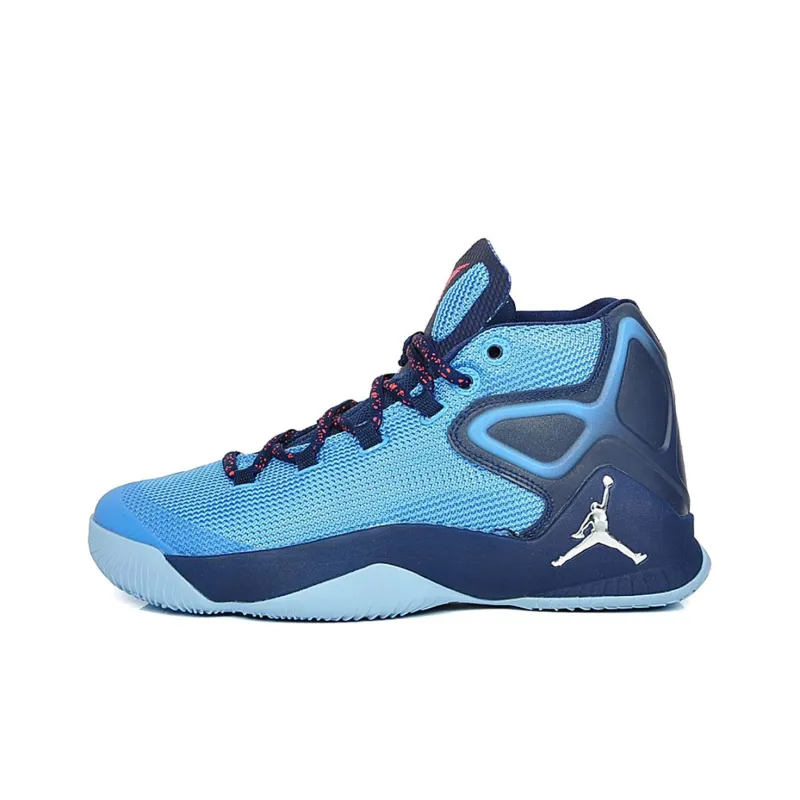 Jordan Melo M12 Cushioning Anti-Slip And Wear-Resistant High-Top Performance Basketball Shoes Men's Sky Blue-1