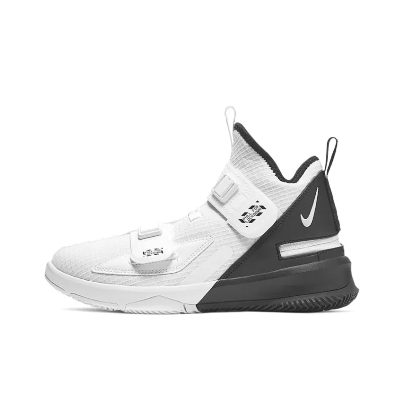 Nike Zoom Soldier 13 FlyEase Cushioned Slip Resistant High Top Performance Basketball Shoes GS Black White-0