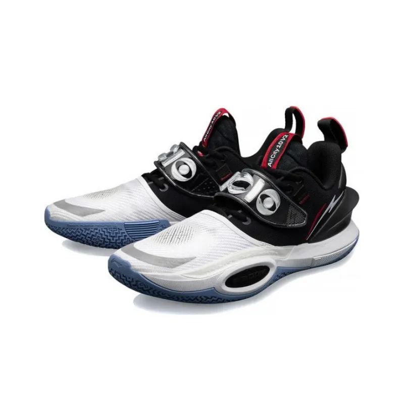 LiNing All City 10 V2 ' Announcement ' Durable Breathable Low-Top Performance Basketball Shoes White Black-1