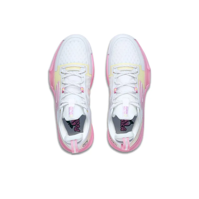 LiNing Speed 9 Premium PRM Summer, Honey Peach Anti Slip Wear Resistant Low Top Basketball Shoes Men's Pink White-2