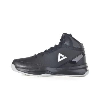 PEAK Nova Cushioned Slip Resistant Mid Top Basketball Shoes Men's Black Gray