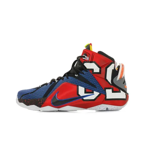 Nike Lebron 12 Basketball Shoes Men Mid-Top Red/Blue/White