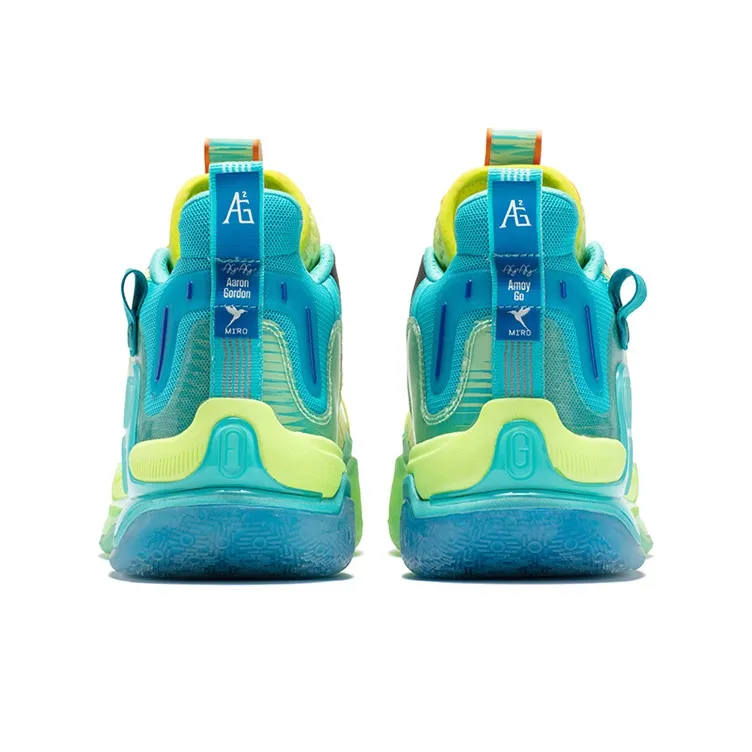AG CHANGPAI x 361° AG1 Pro Miro Cushioning Wear Resistant High Top Basketball Shoes Men's Lemon Green-3