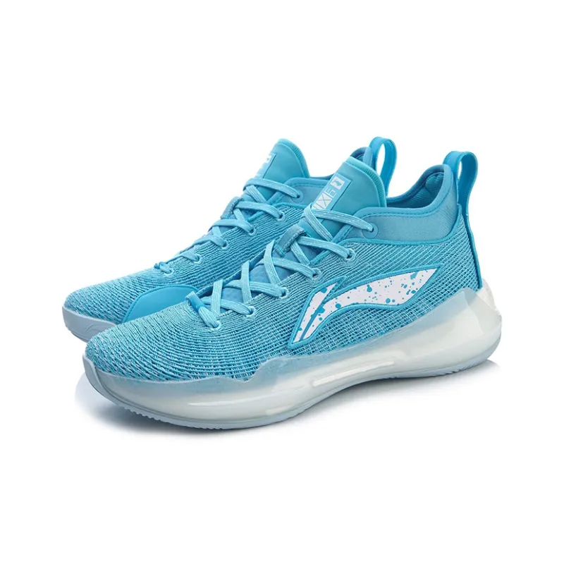 LINING YuShuai 13 Boom Basketball Shoes Men Mid Top Blue/White-2
