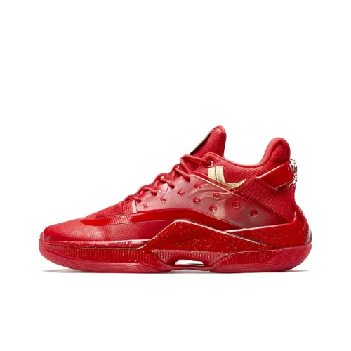 XTEP Levitation 4 Jlin Combat Boots Non slip Lightweight Low Top Performance Basketball Shoes Men's China Red