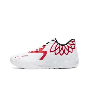 PUMA LaMelo Ball MB.01 Lo Team Colors White High Risk Red