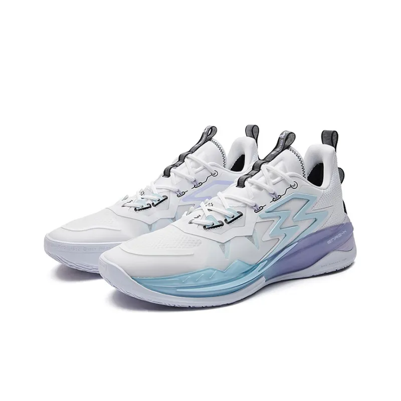 361° Big3 3.0 Ice Blade Low Top Performance Basketball Shoes Men's White Blue-3