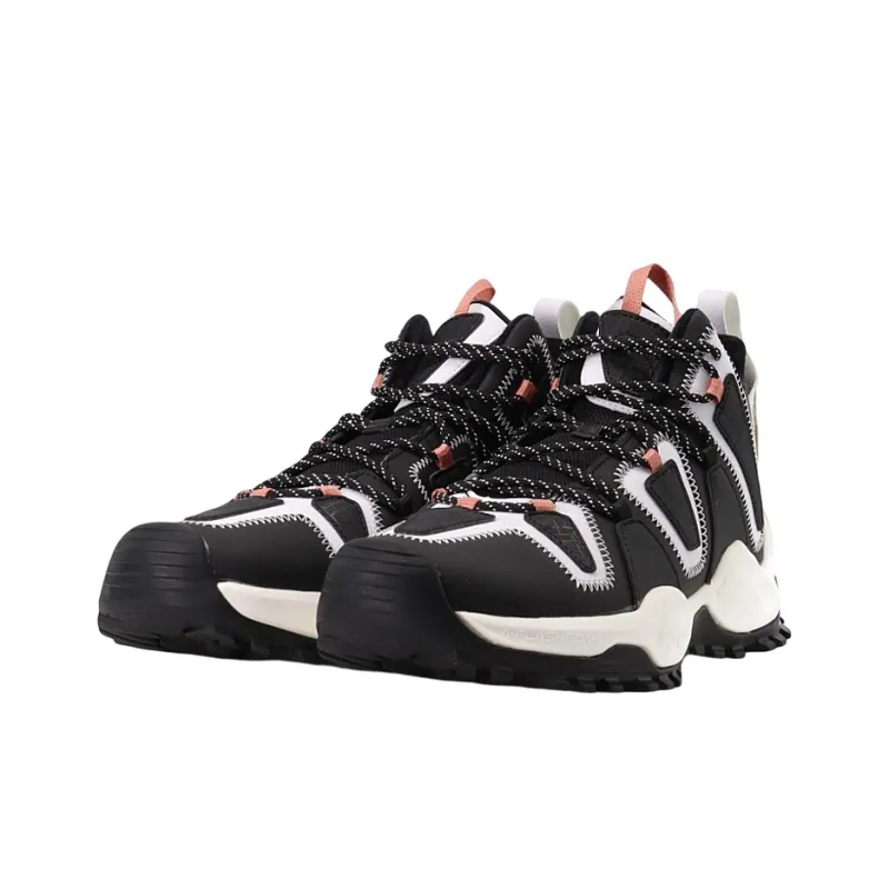 Anta Cushioning, Slip Resistant, And Abrasion Resistant Mid Top Performance Basketball Shoes Men's Black White-2