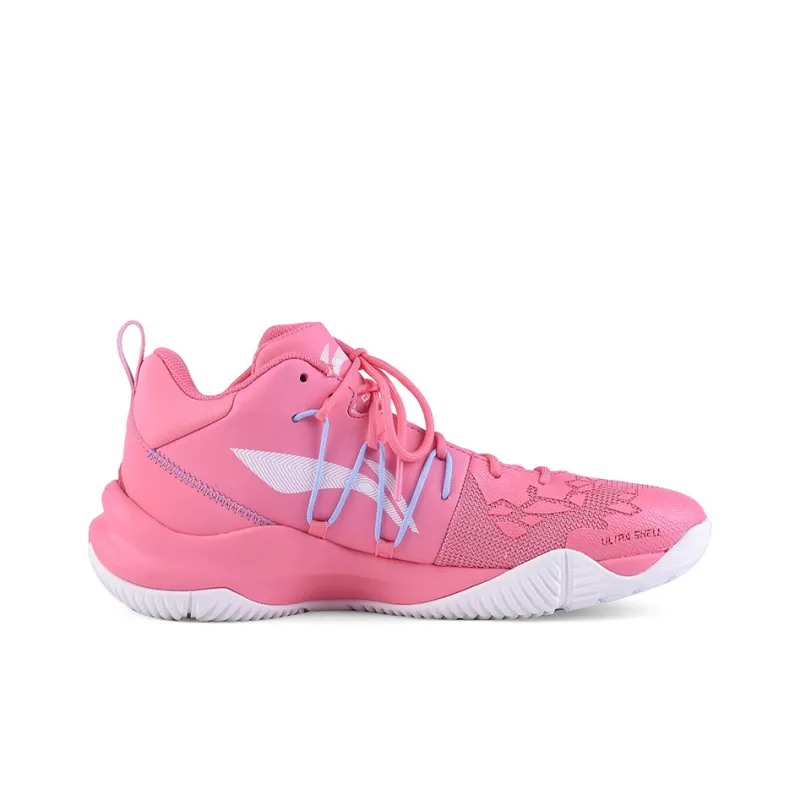 LiNing SONIC 8 TD Team Edition Mid Top Performance Basketball Shoes Men's Pink White-1