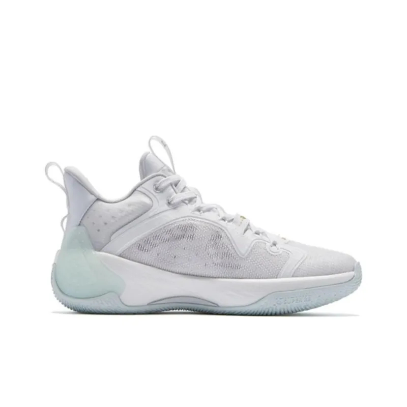 QIAODAN Poison Tooth Pro SE Basketball Shoes Men Low Top White/Cyan-1