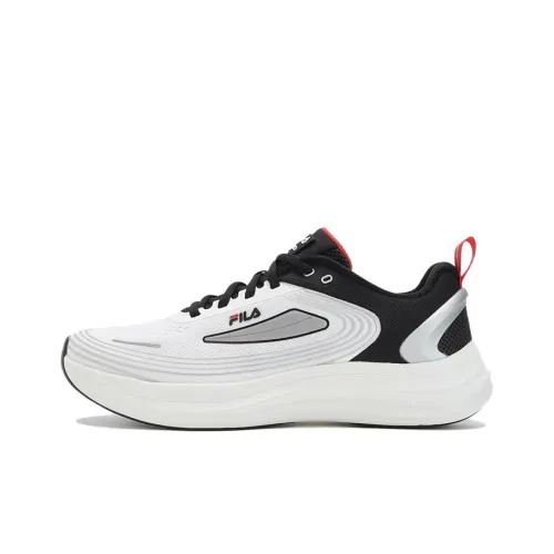 FILA NUVOLE EVO Cushioning Anti Slip And Wear Resistant Low Top Running Shoes Men's Black White