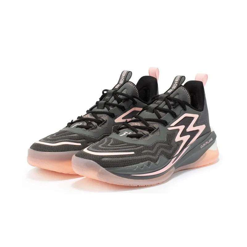 361° Big3 3.0 Pro Cushioning Wear-Resistant Low-Top Basketball Shoes Smoke Gray-3