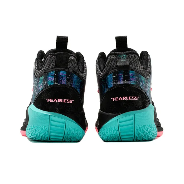 XTEP Raid Cushioning Anti Slip And Wear Resistant High Top Basketball Shoes Black-2