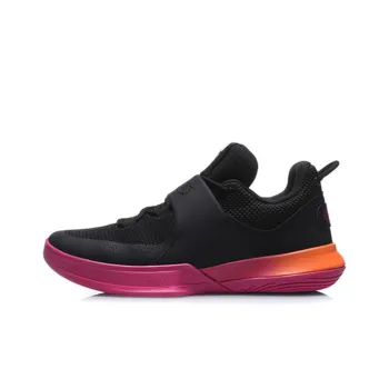 LiNing Way Of Wade Training Cushioned Slip Resistant Lightweight Low Top Performance Basketball Shoes Black Red