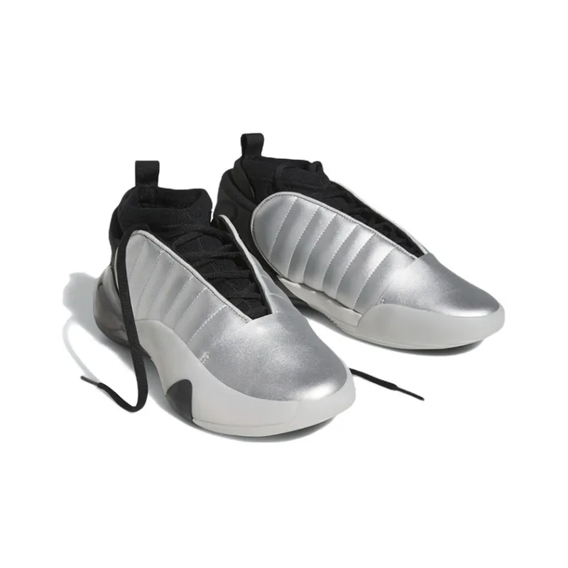 Adidas Harden Volume 7 Basketball Shoes 'Silver Metallic / Black'-2