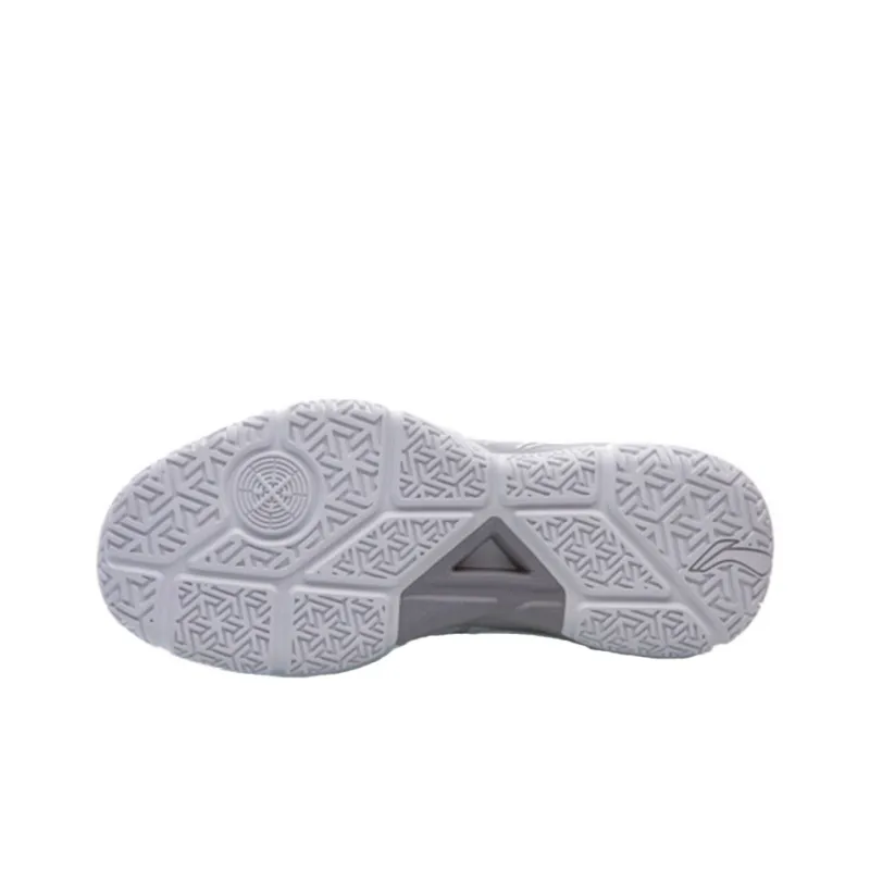 LiNing ALL DAY 5 All Day 5 Cushioning Anti-Slip And Wear-Resistant Mid-Top Performance Basketball Shoes Gray White-4