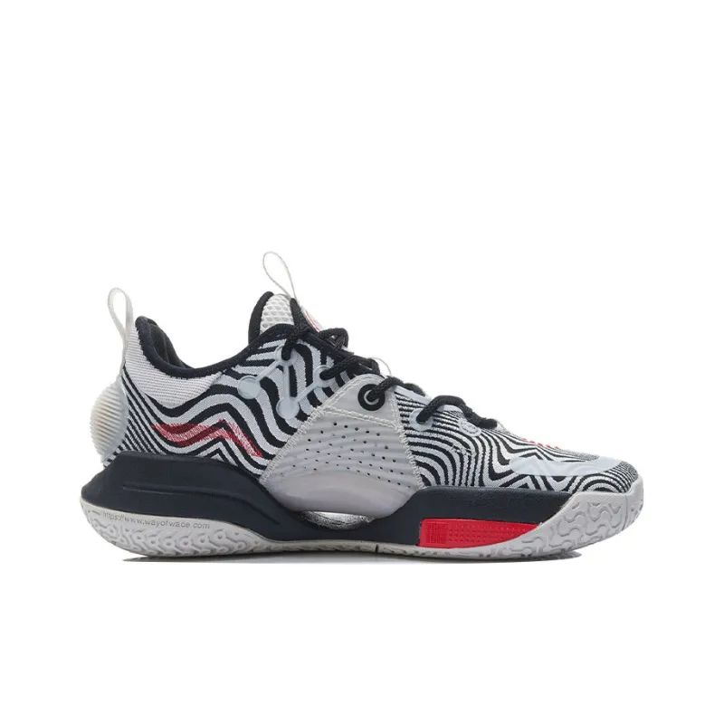 LiNing All City 9 V1.5 Anti-Slip Wear-Resistant Low-Top Basketball Shoes Black White Gray-1