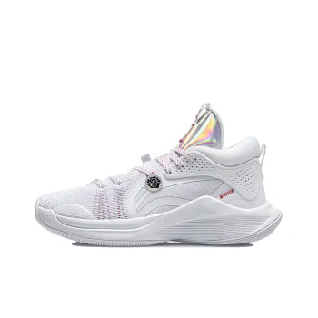 LINING SILENCER Basketball Shoes Men Mid Top Standard White