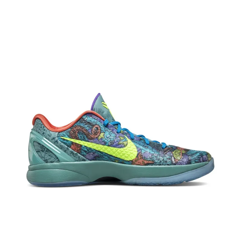 Nike Zoom Kobe 6 Basketball Shoes Men Low Top Green/Purple/Orange-1