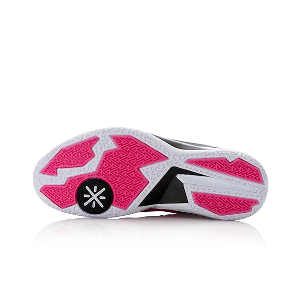 LiNing WOW 4 Mid Top Basketball Shoes Men's Pink Black-4