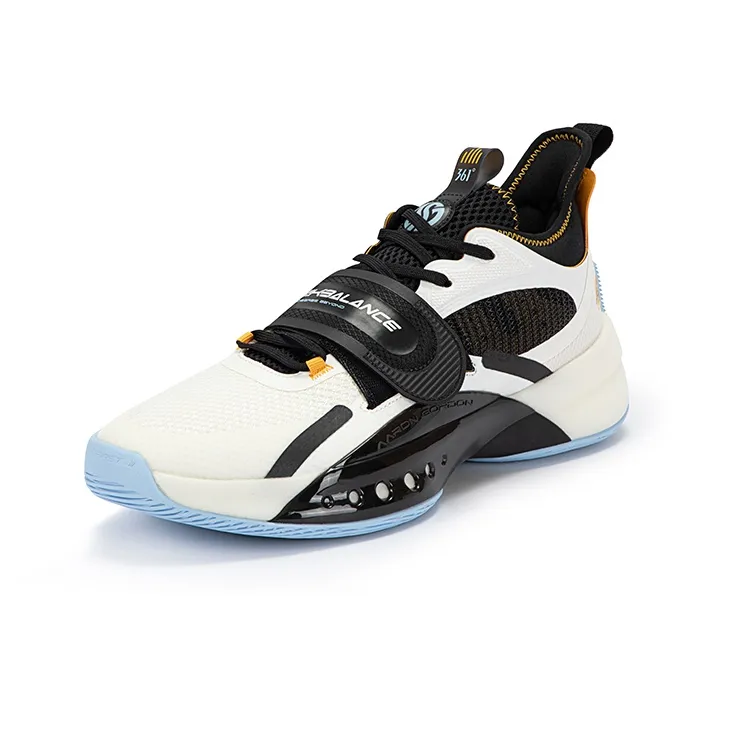 361° Zen 4 Basketball Shoes Men Mid Top Feather White/Obsidian Black-2