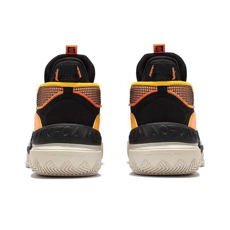 361° Burning Battle 2.0 PRM Abrasion Resistant Mid Top Performance Basketball Shoes Men's Black Orange-4